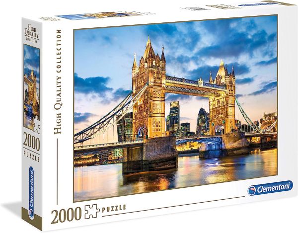 CLE32563 - 2000 pieces Tower bridge at dusk puzzle - 1