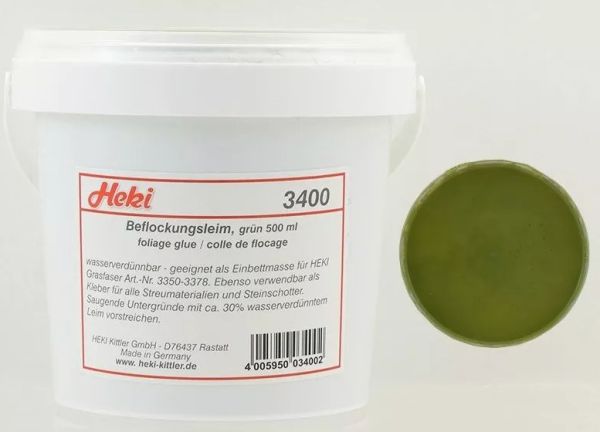 HEK3400 - Green flocking glue 500ml - 1