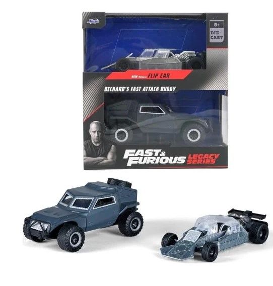 JAD34253 - 2 Fast & Furious Vehicles - Flip Car and Buggy - 1