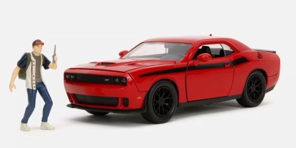 JAD35185 - DODGE Challenger from The Walking Dead series with GLENN 2015 Red figurine - 1