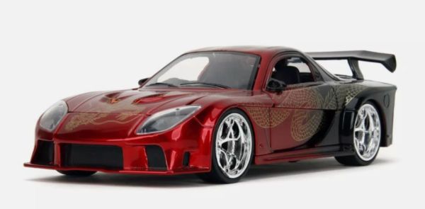 JAD35194 - MAZDA RX-7 WideBody Candy 1995 Red and Black - PINK SLIPS - 1