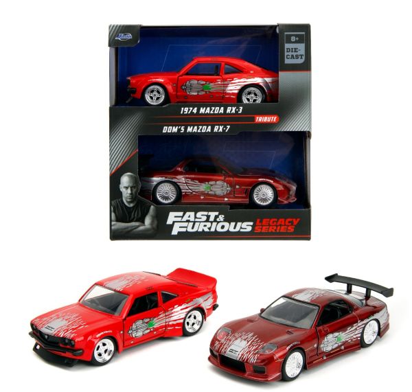 JAD35398 - MAZDA RX-3 1974 Red and MAZDA RX-7 FAST & FURIOUS - 1