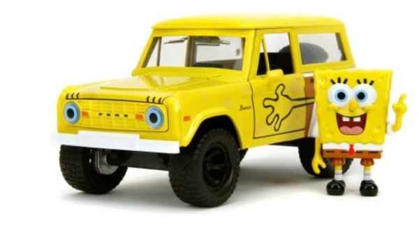 JAD35467 - FORD Bronco 1973 yellow with BOBO L'EPONGE figurine - 1