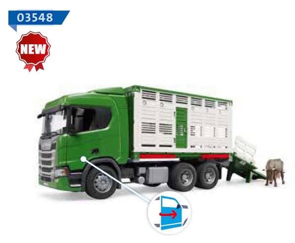 BRU3548 - SCANIA Super 560R 6x4 cattle truck with a cow - 1