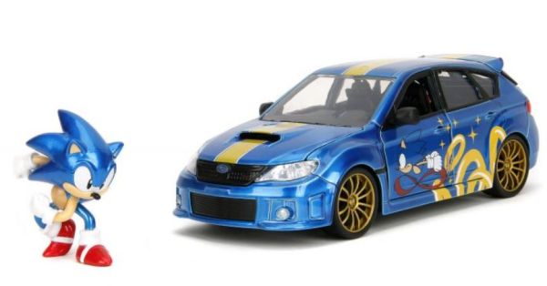 JAD35871 - SUBARU Impreza WRX STI 2012 blue with SONIC figurine - 1