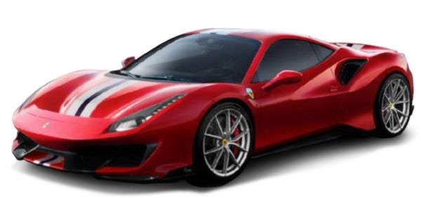 BUR36052RO - FERRARI 488 Pista Red and White - 1