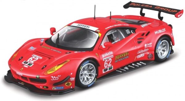 BUR36301RO - FERRARI 488 GTE #62 2017 Red - 1