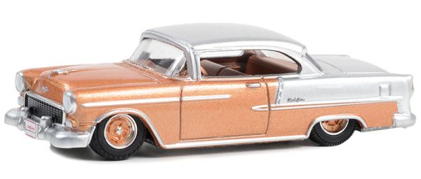 GREEN37290-A - CHEVROLET Bel Air Custom coupé 1955 pink gold from the BARRETT JACKSON series in blister pack - 1