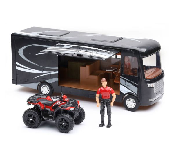 NEW37356 - Motorhome with a POLARIS WP 1000 quad and a character - 1