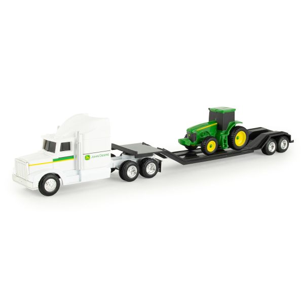 ERT37382BLANC - White 6x4 truck with equipment carrier and JOHN DEERE tractor - 1