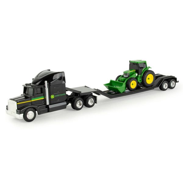 ERT37382NOIR - Black 6x4 truck with equipment carrier and JOHN DEERE tractor - 1