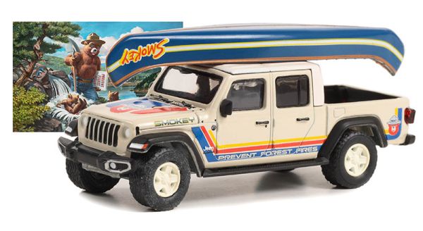 GREEN38040-F - JEEP Gladiator 2021 with canoe from the SMOKEY BEAR series in blister pack - 1