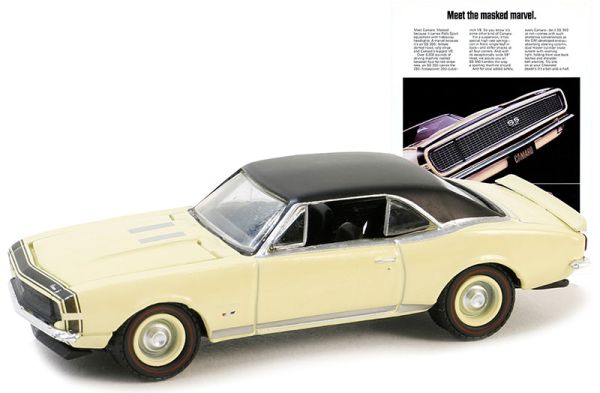 GREEN39140-C - CHEVROLET Camaro SS/RS 1967 Beige aus der VINTAGE AD CARS-Serie in Blisterverpackung - 1