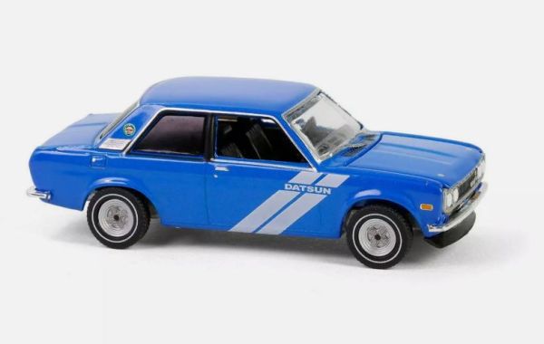 GREEN39150-C - DATSUN 510 1972 blue from the VINTAGE AD CARS series in blister packs - 1