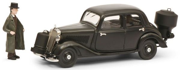 SCH2429 - MERCEDES BENZ 170 V black Wood burner with figurine - 1