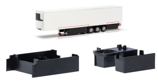 HER054645 - Pallet boxes and storage boxes for 15 metre trailer 2 white and 2 black - 1