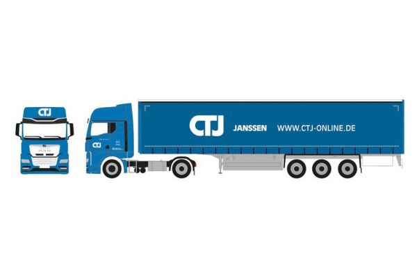 HER958493 - MAN TGX GX 4x2 with CTJ 3-axle canvas trailer - 1