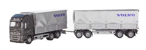 EMEK40953 - VOLVO FH16 750 6x4 black straight truck with 2+2 axles - 1