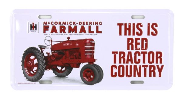 42068 - IH Farmall M metal plate - This is Red Tractor Country - 30 x 15 cm - 1