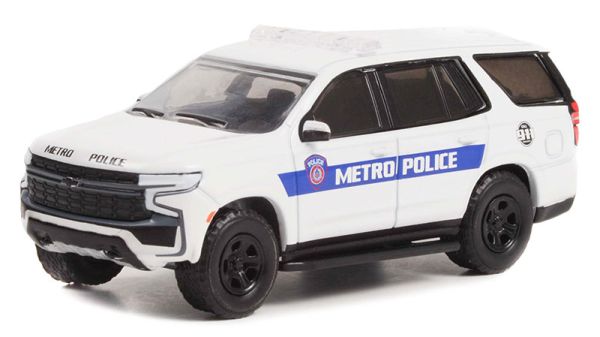 GREEN43000-F - CHEVROLET Tahoe Police Porsuit 2021 Houston metro police car in blister pack - 1