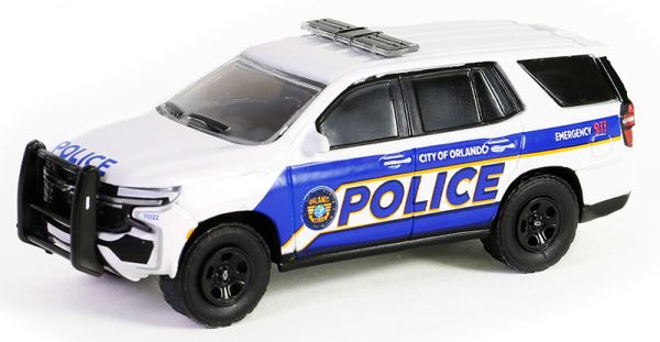 GREEN43030-E - CHEVROLET Tahoe Police Pursuit 2022 Orlando Police from the HOT PURSUIT serie in blister pack - 1