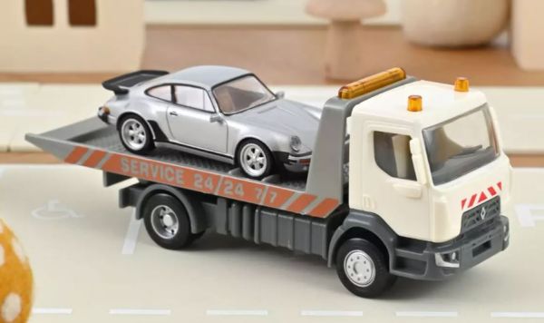 NOREV431130 - RENAULT tow truck and PORSCHE 911 - Jet-car - 1