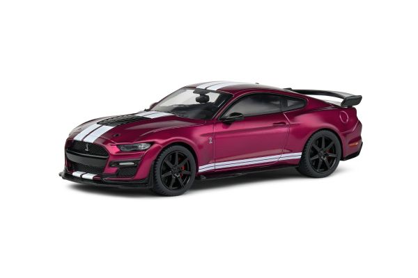 SOL4311510 - SHELBY Mustang GT500 2020 violet avec bandes blanches - 1