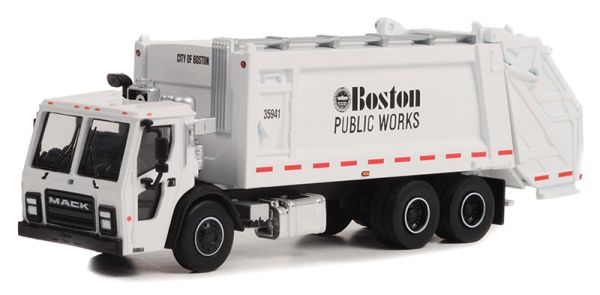 GREEN45160-C - MACK LR refuse truck 6x4 2020 BOSTON public from the S.D TRUCKS series in blister pack - 1