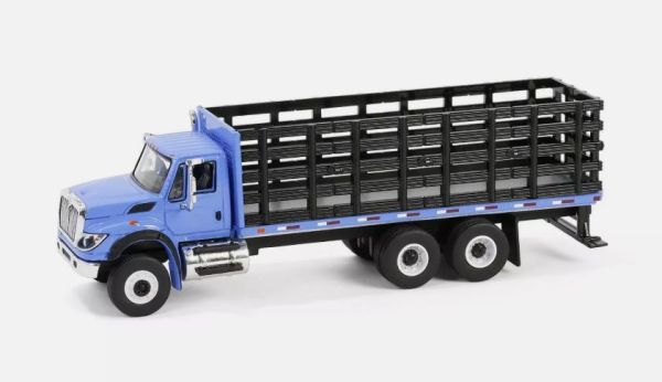 GREEN45190-B - INTERNATIONAL Workstar 6x4 2018 blue with dropside trailer from the SD TRUCKS series, blister-packed - 1