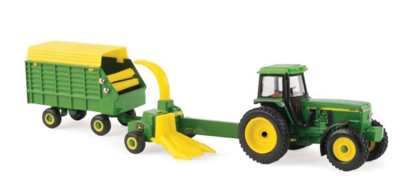 ERT45589 - JOHN DEERE 4960 with trailed forage harvester and trailer - 1