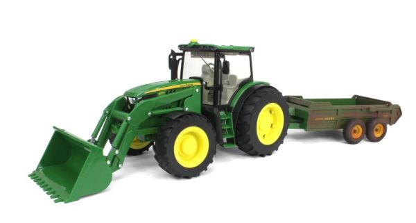 ERT45960 - JOHN DEERE 6210R with loader and 780 spreader - Dirty version - 1