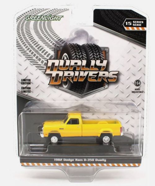 GREEN46150-B - DODGE Ram D-350 Dually 1982 yellow from the DUALLY DRIVERS series in blister packs - 1