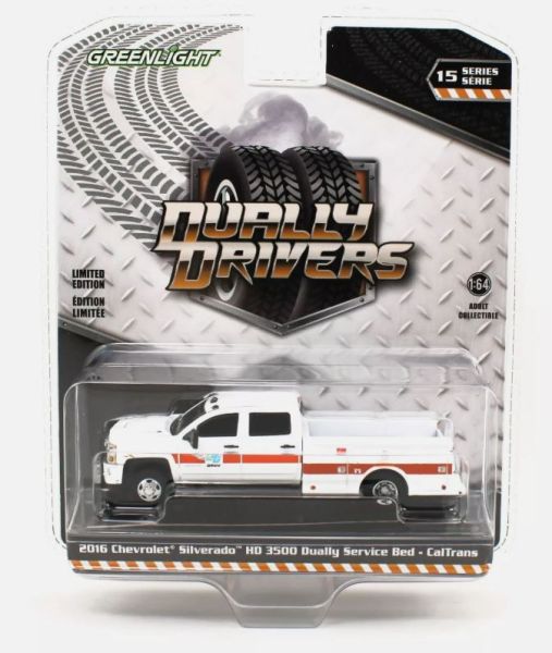 GREEN46150-C - CHEVROLET Silverado HD 3500 Dually Service 2016 - CALTRANS from the DUALLY DRIVERS range in blister pack - 1