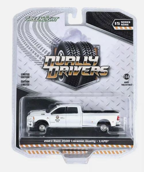 GREEN46150-F - RAM 3500 Laramie Dually 2023 - DUALLY DRIVERS LAPD under blister pack - 1