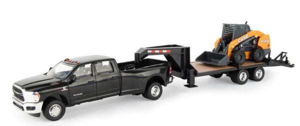 ERT47155 - DODGE RAM 1500 with gooseneck deck and CASE SV340B mini-loader - 1