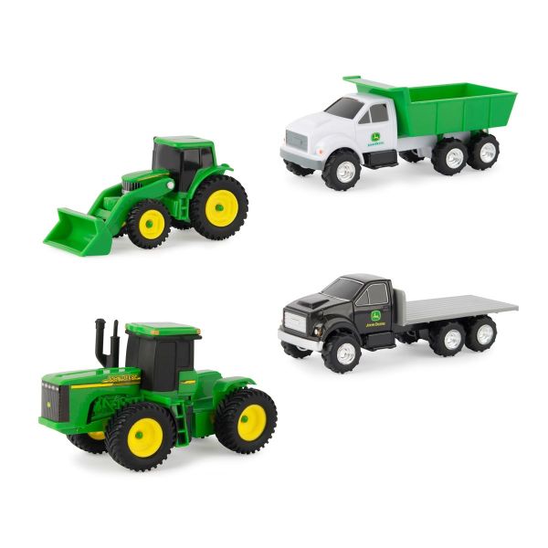 ERT37685-47212 - Set of 4 JOHN DEERE vehicles - Tractors and trucks with tipper and flatbed - 1