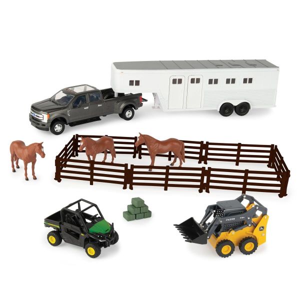 ERT47247 - JOHN DEERE farm vehicle set with 4 horses - 1