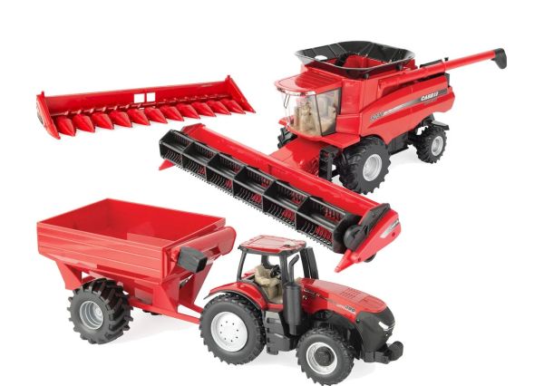 ERT47357 - CASE IH AFS 8230 harvester with Magnum 380 tractor and trailer - 1