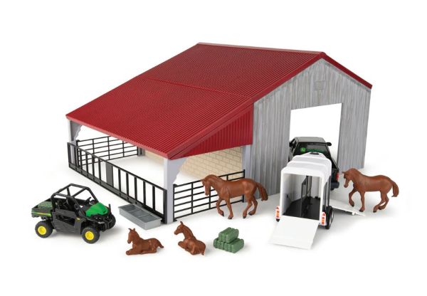 ERT47522 - JOHN DEERE Barn with accessories - animals and gator - 1