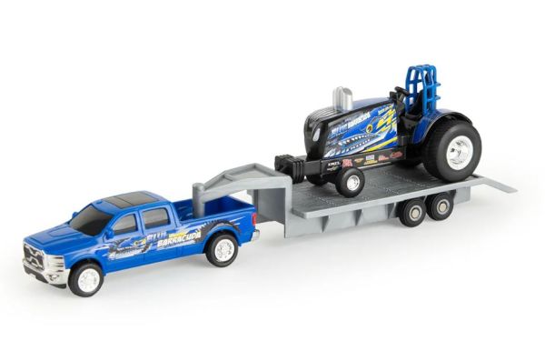 ERT47570 - Pick-up with trailer and pulling tractor NEW HOLLAND Blue Barracuda - 1