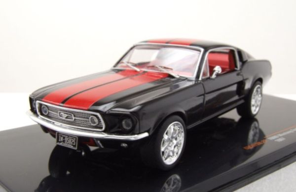 IXOCLC478N.22 - 1967 FORD Mustang fastback black and red - 1