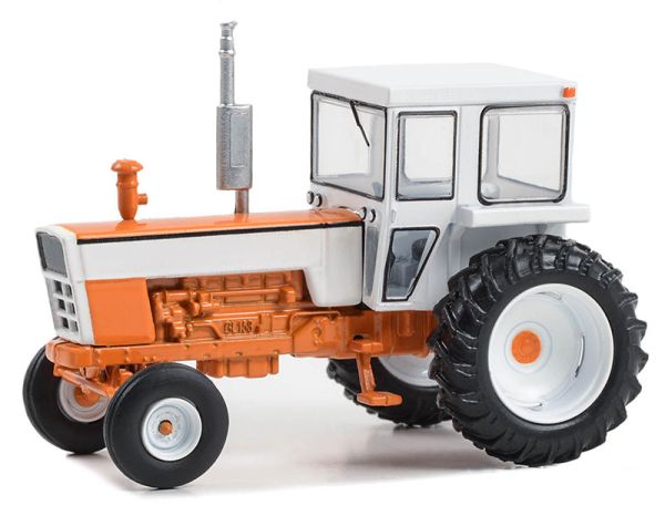 GREEN48080-C - 1973 Orange and White tractor with cab from the DOWN ON THE FARM series in blister pack - 1