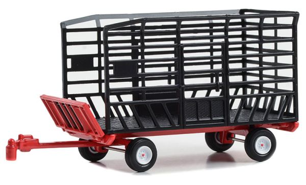 GREEN48080-F - DOWN ON THE FARM black and red bale wagon in blister pack - 1