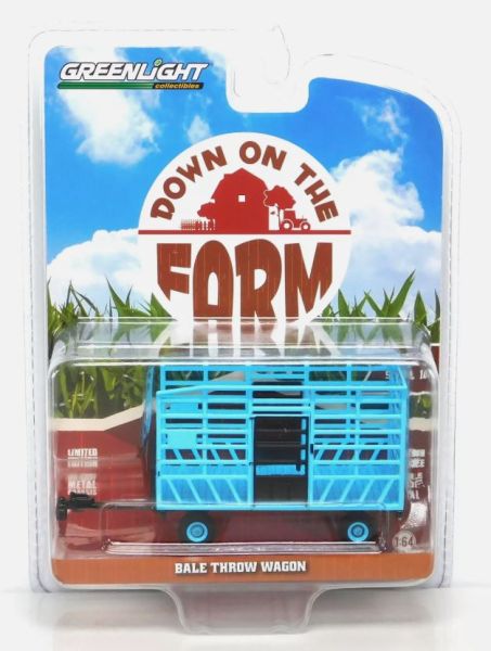 GREEN48100-F - Trailer 2 Axles black and blue from DOWN ON THE FARM series 10 in blister pack - 1