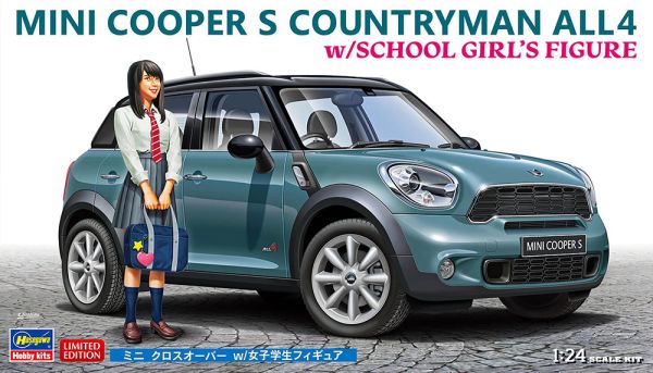 HAW52359 - MINI COOPER Countryman ALL4 with schoolgirl figure to assemble and paint - 1