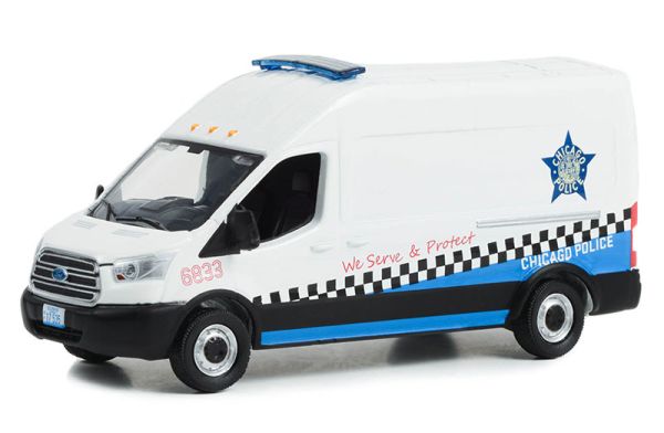 GREEN53050-B - 2019 FORD Transit LWB high Roof Police of Chicago in blister pack - 1