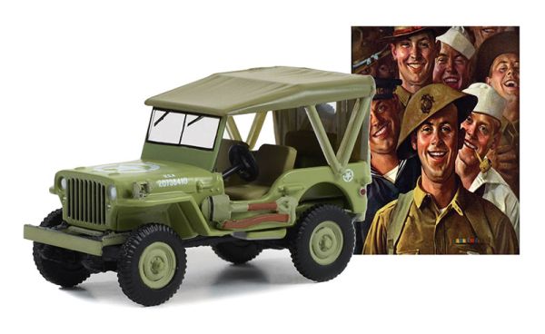 GREEN54080-B - Willys MB JEEP 1945 U.S. Army from the series NORMAN ROCKWELL in blister pack - 1