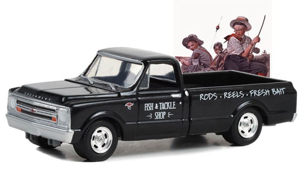 GREEN54080-D - 1968 CHEVROLET C-10 Fish & Tackle from the NORMAN ROCKWELL series in blister pack - 1