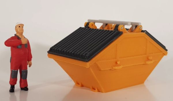 MSM5466/01 - 7m3 Dumpster with plastic lid - miniature - 1