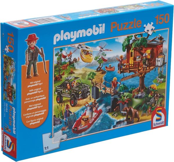 SCM56164 - 150 Piece PLAYMOBIL Treehouse Puzzle with figure - 1